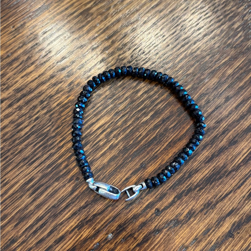 Authentic David Yurman men’s black spinel Beaded Bracelet. Excellent condition - Picture 5 of 6